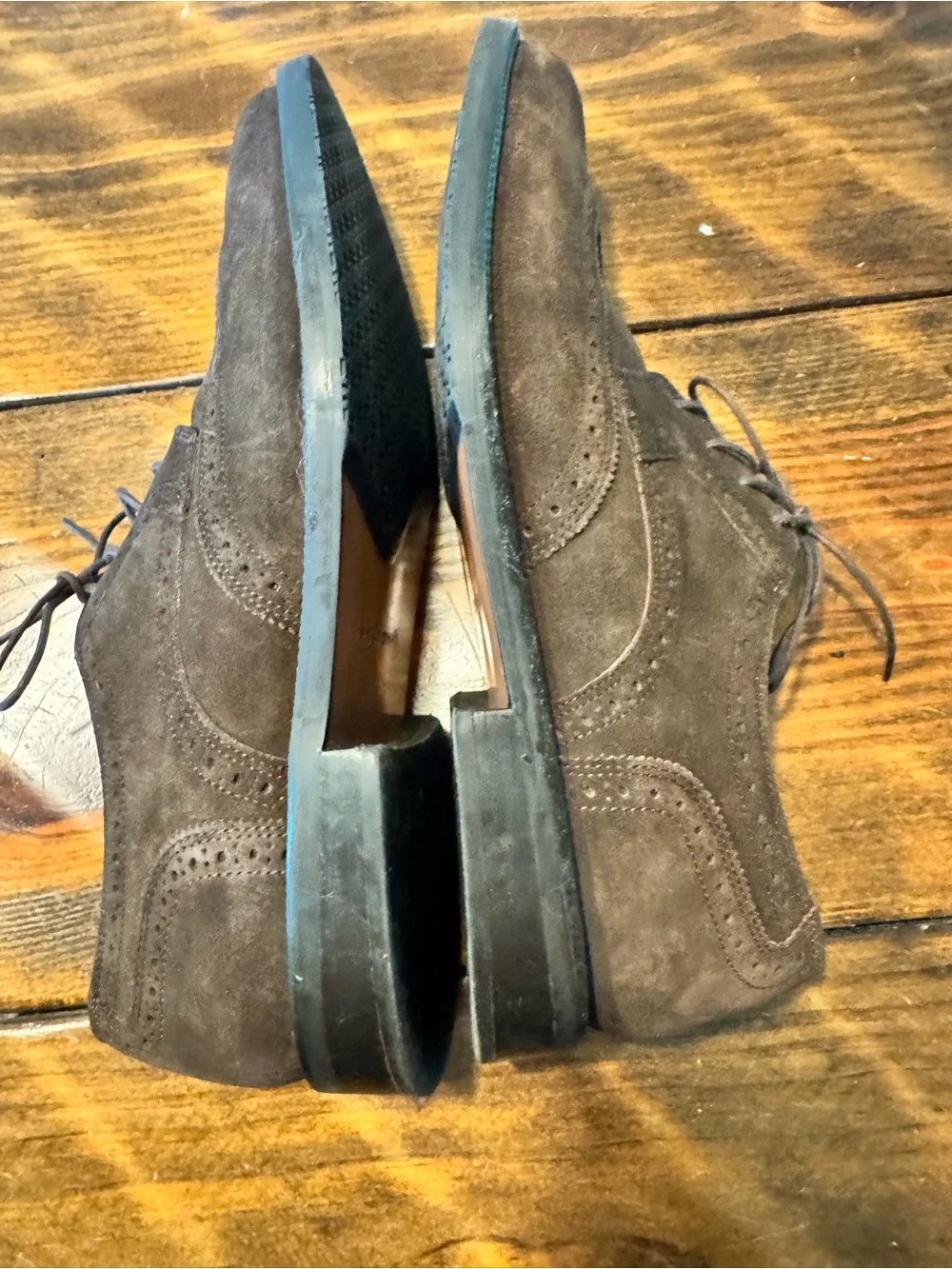 Like New Bostonian Florentine Brown Suede Oxford Toe Shoes 11.5